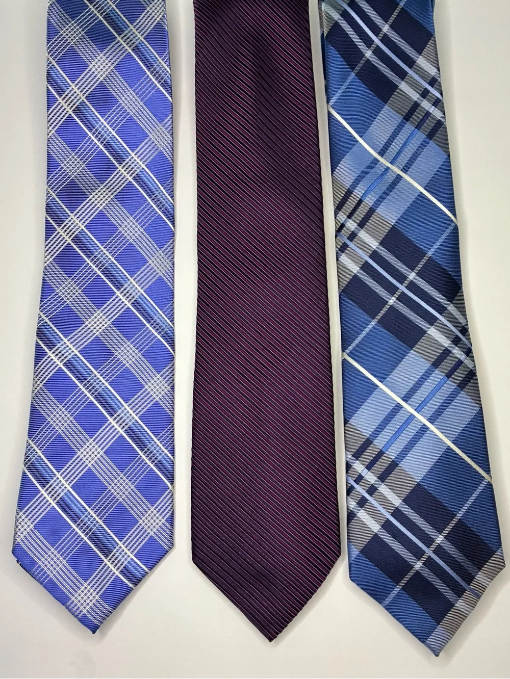 Lot of 3 nicely condition NAUTICA SILK MENS TIES Stripes, Plaids, Checked